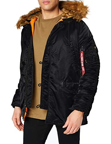 Men's N3B VF 59 Winter Jacket for Ladies, Black, L