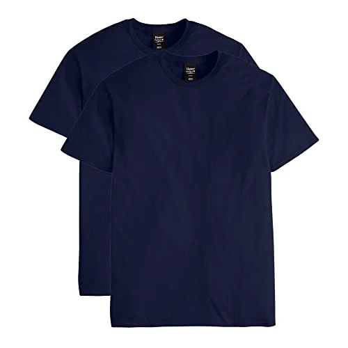 Men's Nano Premium Cotton T-Shirt (Pack of 2), Navy, Medium, Navy, Medium