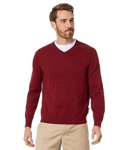 Men's Navtech V-Neck Sweater, Deep Crimson, XL