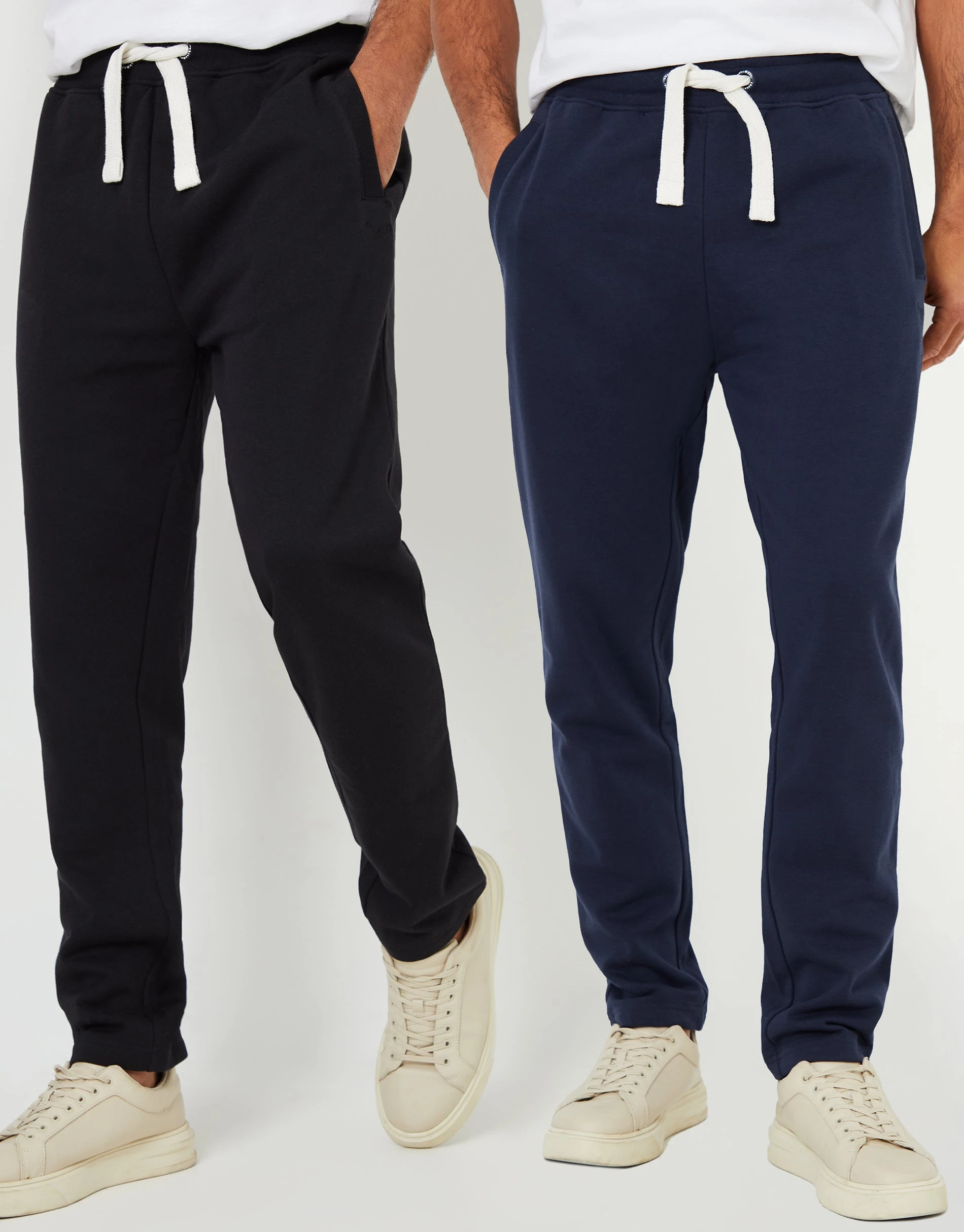 Men's Navy & Black Straight Leg Joggers (2 Pack)