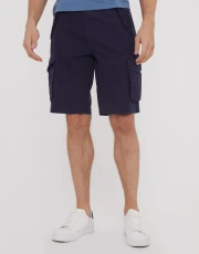 Men's Navy Cotton Utility Cargo Shorts