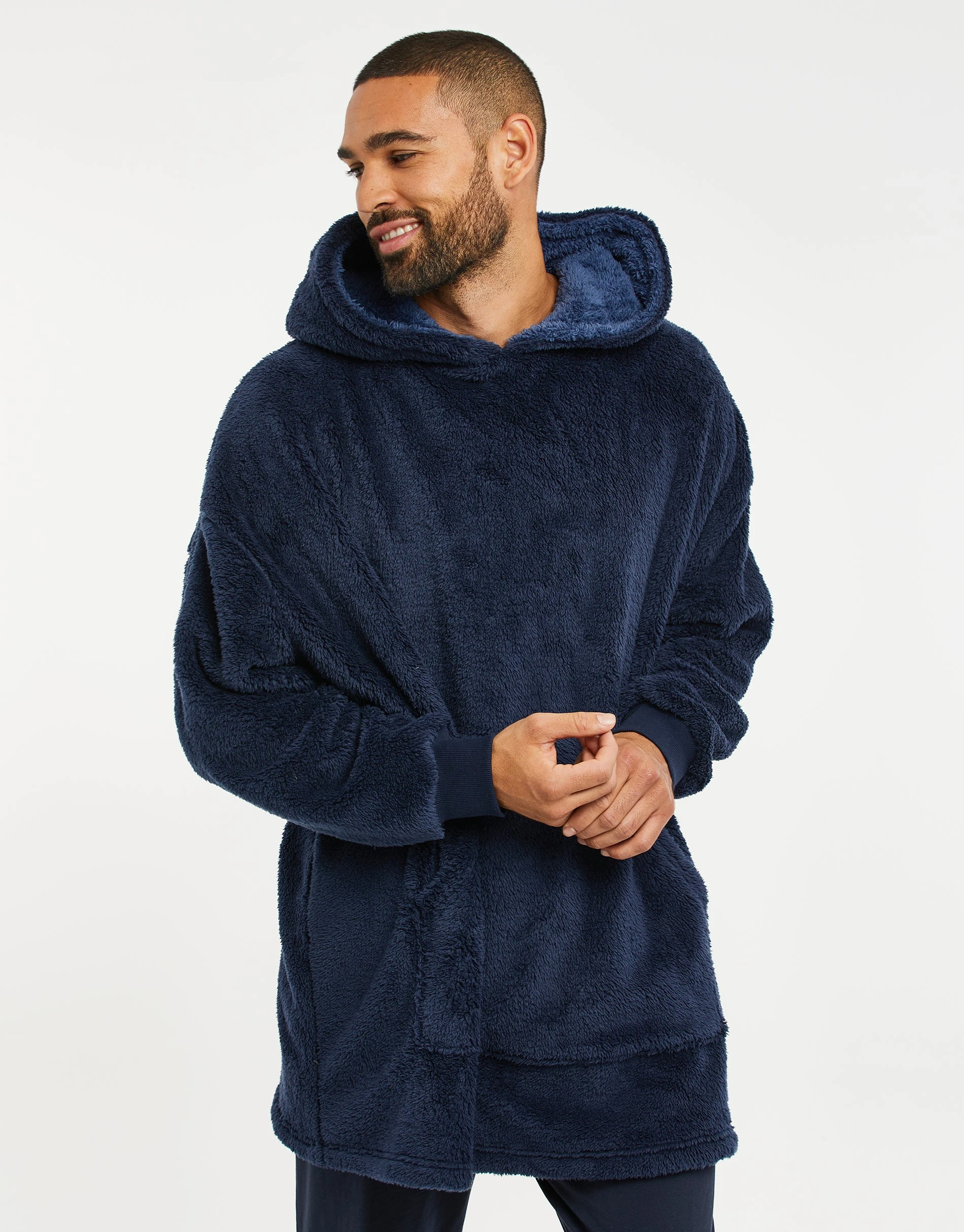 Men's Navy Oversized Lounge Hoodie