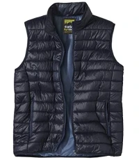 Men's Navy Padded Sleeveless Gilet - M Men's Navy Padded Sleeveless Gilet - M