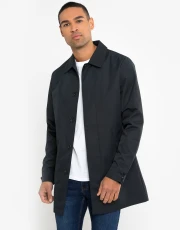 Men's Navy Showerproof Longline Mac