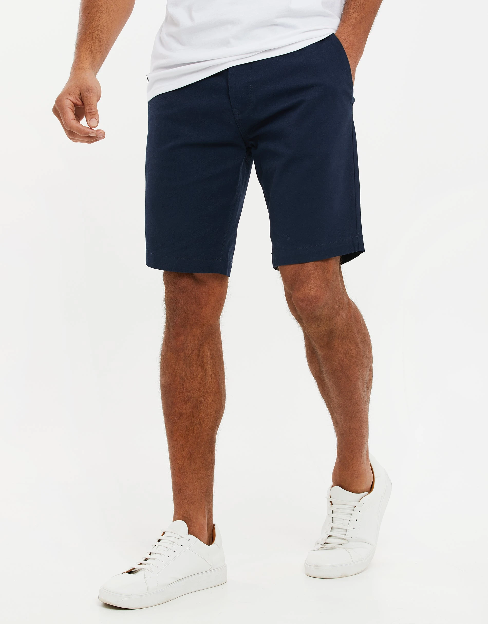 Men's Navy Slim Fit Chino Shorts