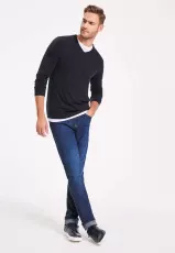 Mens Navy V-Neck Jumper