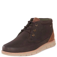 Mens Nelson Leather Winter Flat Casual Lace Up Chukka Ankle Boot - Brown - 7