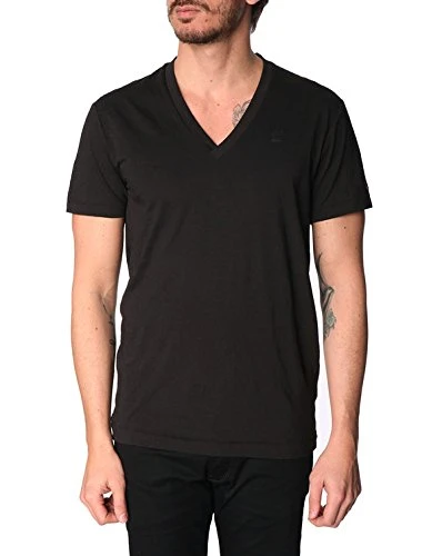 Men's Neoth V T S/S Plain V-Neck Short Sleeve T-Shirt, Black, X-Small