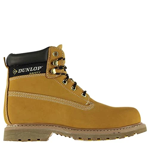 Mens Nevada Safety Boots Lace Up Metal Toe Cap Padded Ankle Collar Shoes Honey UK 11 (45)