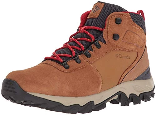 Men's Newton Ridge Plus Ii Suede Waterproof Hiking Boot, Elk/Mountain Red, 12 UK