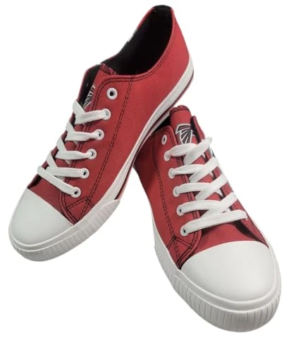 Mens NFL Team Big Logo Low Top Canvas Sneaker Shoes, Atlanta Falcons, 8 UK