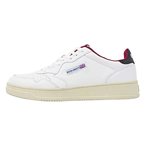 Men's NOORS Sneaker, White/Black/RED, 5.5 UK