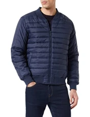 Men's Nylon bomber Jacket, navy, S Men's Nylon bomber Jacket, navy, S