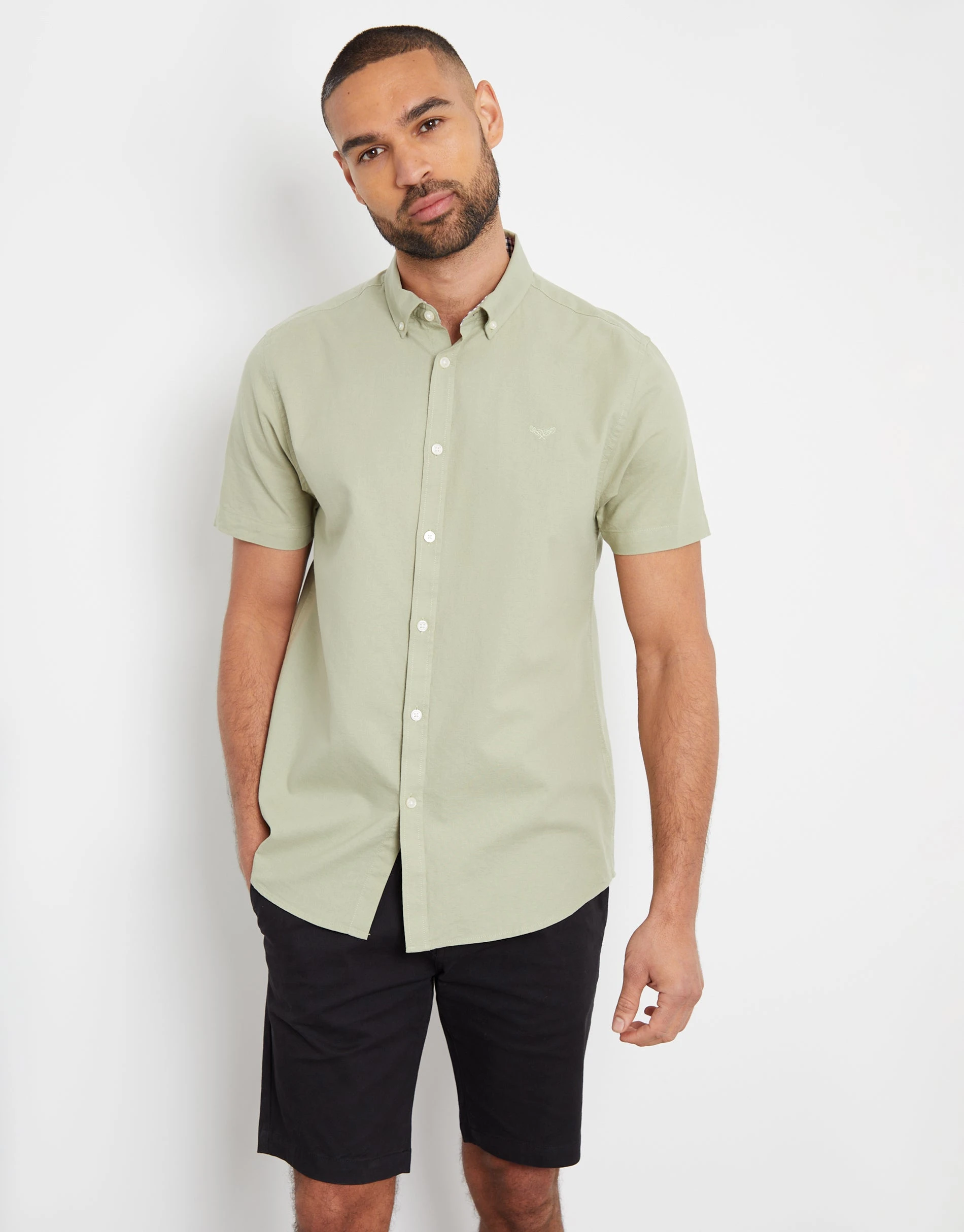 Men's Olive Short Sleeve Shirt