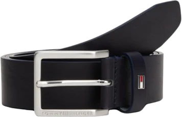 Men's Oliver Belt with Leather Logo, Blue (Space Blue), 37,4 inches