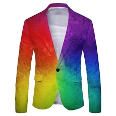 Mens One Button Blazer Casual Slim Fit Blazer Jacket standard-fit colorblock men spring shirts fashion v neck Blazer Men Easy Care holiday DryBlend suit for men Tshirts tank top Blazer Jacket