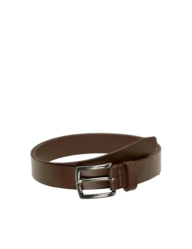 Men's Onsboon Slim Leather Belt Noos, Cognac, 85