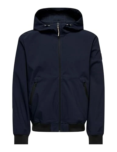 Men's Onsbowie Softshell Bomber Otw jacket, Dark Navy, XXL
