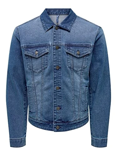 Mens Onscoin Mid Blue 4333 Noos Denim Jacket, Medium Blue (medium Blue Denim), M UK