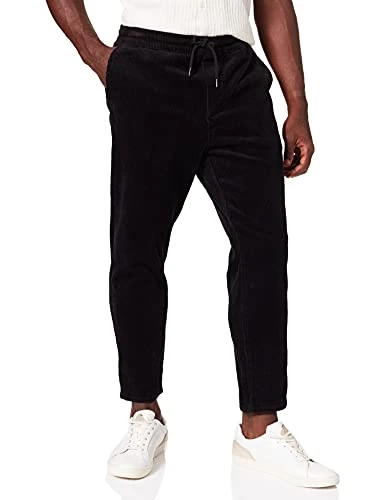 Men's Onslinus Life Cropped Cord Pk 9912 Noos Slacks, Black, M