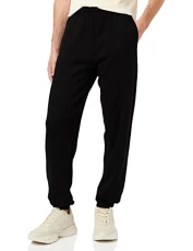Mens Open Hem Pants Joggers, Black, L UK