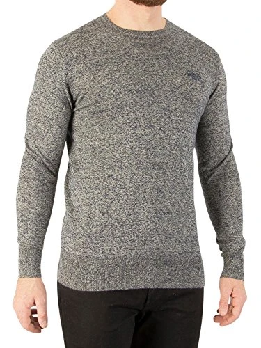 Men's Orange Label Crew Knit, Grey, Large