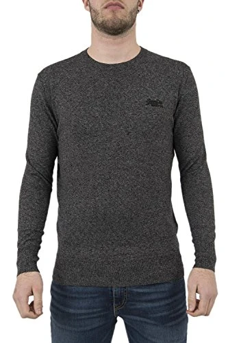 Mens  Orange Label Crew Neck Jumper Boulder Grit (Small)