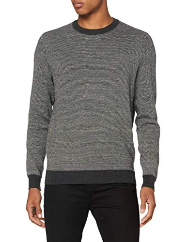 Men's Orange Label Crew Sweater, Dark Charcoal Birdseye, 3XL