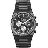 Men's Origin Chronograph Black Case Watch - Black