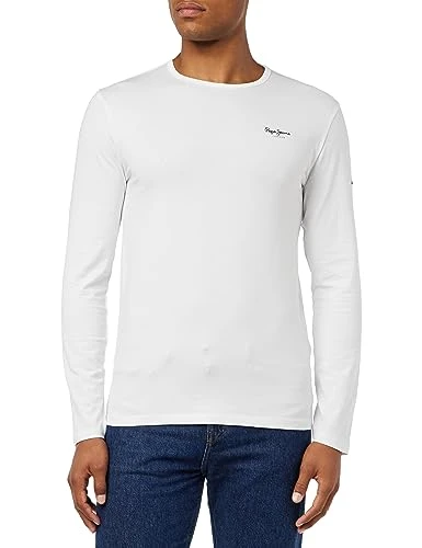 Mens Original Basic 2 Long N T-Shirt, White (White), M UK