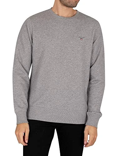 Men's Original C-Neck Sweat, Grey Melange, XL