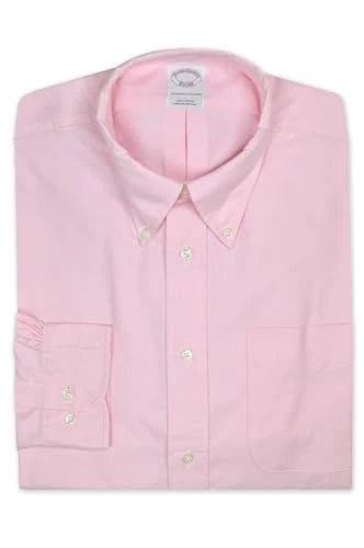 Mens Original Fit Oxford Cotton Casual Button Down Pocket Shirt,, 186451 Pink, XXL