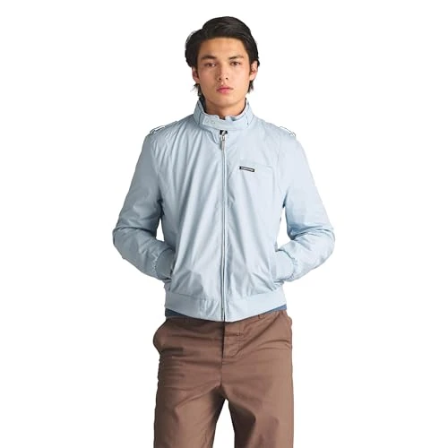 Men's Original Iconic Racer Jacket Cotton Lightweight, Dusty Sky, S