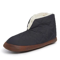 Men's Original Nylon Warm Up Bootie Slipper, Black Nylon, XL Men's Original Nylon Warm Up Bootie Slipper, Black Nylon, XL
