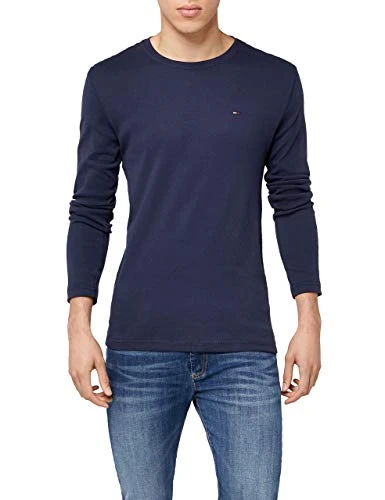 Men's Original Rib Long Sleeve Top, Blue, M