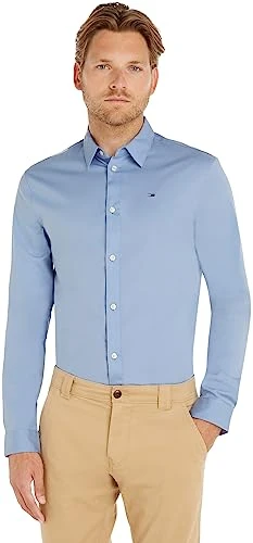 Men's Original Stretch Casual Shirt, Blue (Lavender Lustre 556), XL