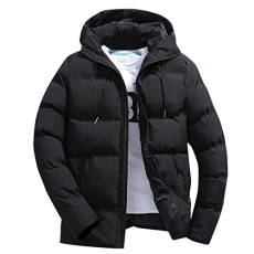 Men's Outdoor Fleece Jacket Winter Waterproof Warm Ski Mountain Jackets with Hood Winter Jacket Park