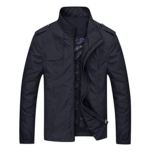 Men's Outdoor Functional Jacket Breathable Warm Windproof Softshell Jacket Zipper Outdoor Jacket Stand-Up Collar Slim Fit Cargo Jacket Trekking Jacket Thickened Outdoor Hunting Jacket Black