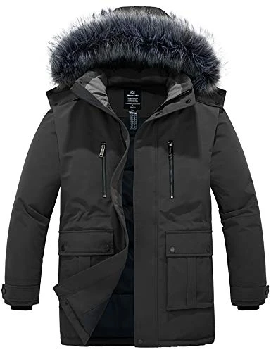 Men's Outdoor Windproof Jacket Warm Puffer Jacket Cotton Padded Jacket Long Thicken Winter Jacket Gr