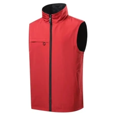 Men's Outerwear Gilets Sleeveless Windproof Waterproof Vests Waistcoats Stand Collar Full Zipper Pho