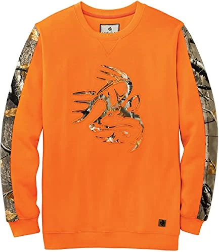 Men's Outfitter Crew Neck Fleece Sweatshirt, Inferno, 5X-Large