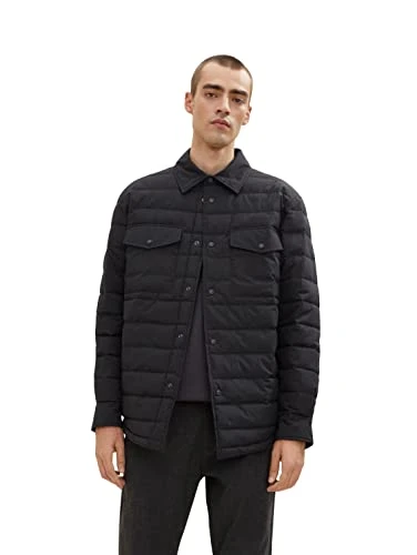 Men's Overshirt Quilted Jacket 1033994, 29999 - Black, L