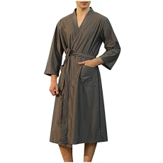 Men's Oversize Bathrobe - Dressing Gown Men's Lightweight Long Waffle Pique Sauna Gown Cotton Bath Poncho Without Hood Terry Cloth Nightdress with Pockets Lightweight Soft House Coat Women & Men Men's Oversize Bathrobe - Dressing Gown Men's Lightweight Long Waffle Pique Sauna Gown Cotton Bath Poncho Without Hood Terry Cloth Nightdress with Pockets Lightweight Soft House Coat Women & Men