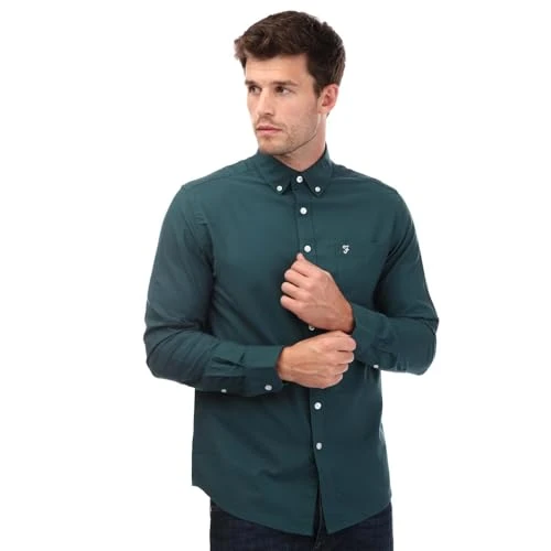 - Men’s Oxford Shirt, Drayton Long Sleeve Oxford Shirt, Smart Casual Work Shirt, Gulf Blue, XXL