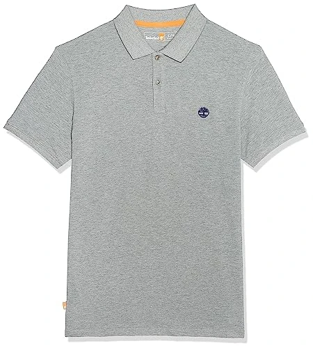 Men's Oyster River TFO Chest Logo Shortsleeve Polo(Slim) Medium Grey Heather Short Sleeve T-Shirt, XXL