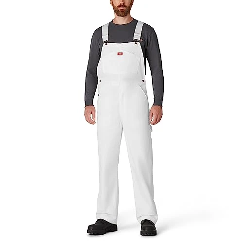 Men's Painters Bib Overall, White, 32W x 34L