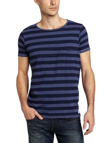 Men's Pallet Printed Stripe Short Sleeve Tee - Blue - XL