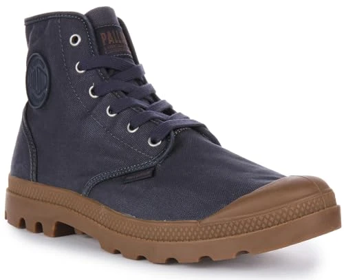 Men's Pampa Hi Boot, Vegan Canvas Lace Up Boot, Mood Indigo/Mid Gum, 10 UK