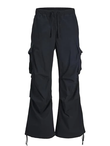 Mens Parachute Cargo Pants Black M