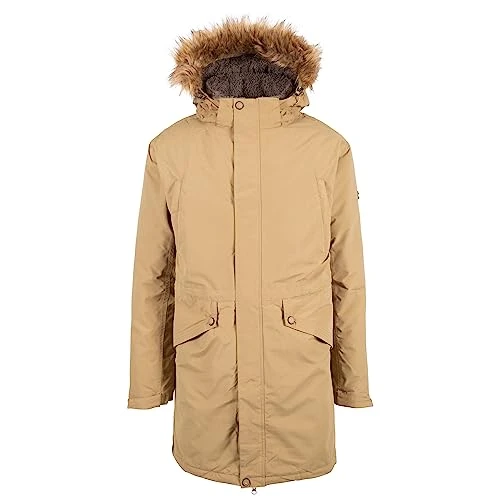 Mens Parka Jacket Padded Removable Hood Verton